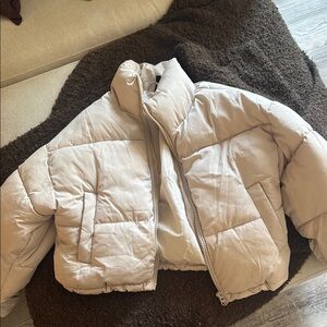 Stylish Tan Puffer Jacket